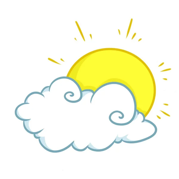 Cloud sun illustrations — Stock Photo, Image