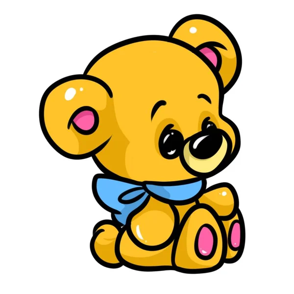 Little yellow teddy bear animal — Stockfoto