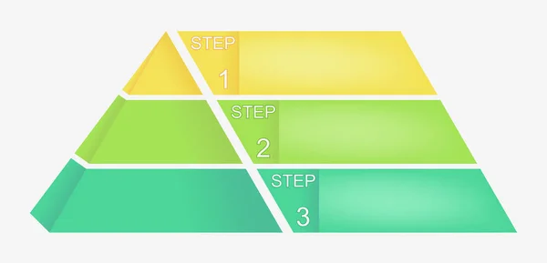 Gráfico da pirâmide com quatro elementos com números e texto, modelo infográfico da pirâmide, ilustração do vetor eps10 —  Vetores de Stock
