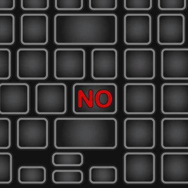 Basitleştirilmiş Klavye ile bir kelime sadece. Siyah dizüstü klavye düğme kaldırılması ile. EPS 10 vektör çizim