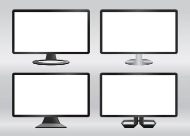 Tasarım bilgisayar monitörleri kümesi .