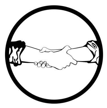 Logo sallamak el iş .