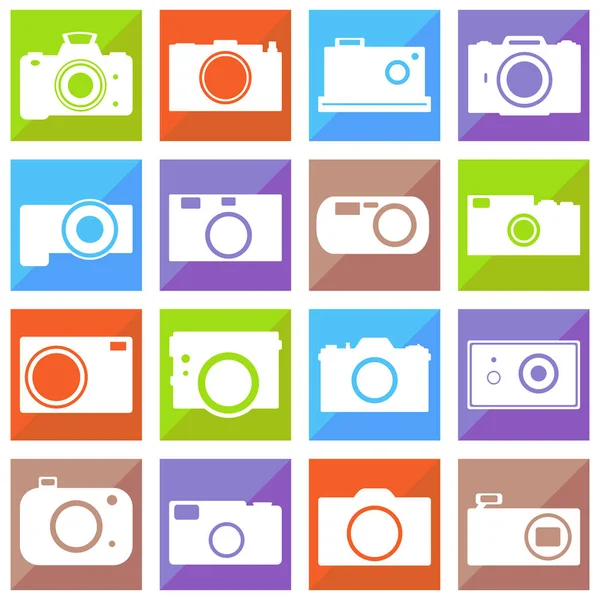 Camera icons set — Stockfoto