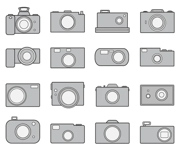 Kamera ikoner set — Stockfoto