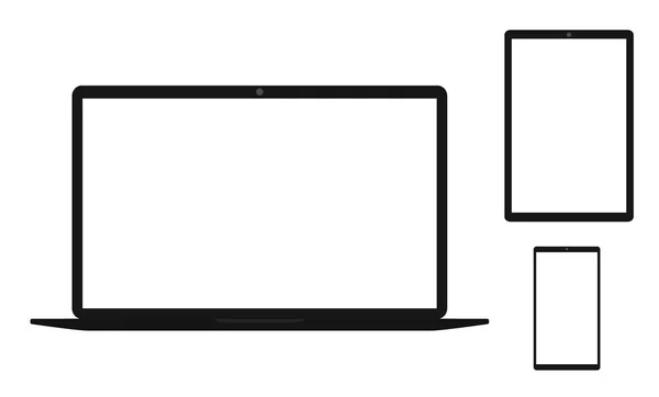 Elektronik und weißer Bildschirm — Stockfoto