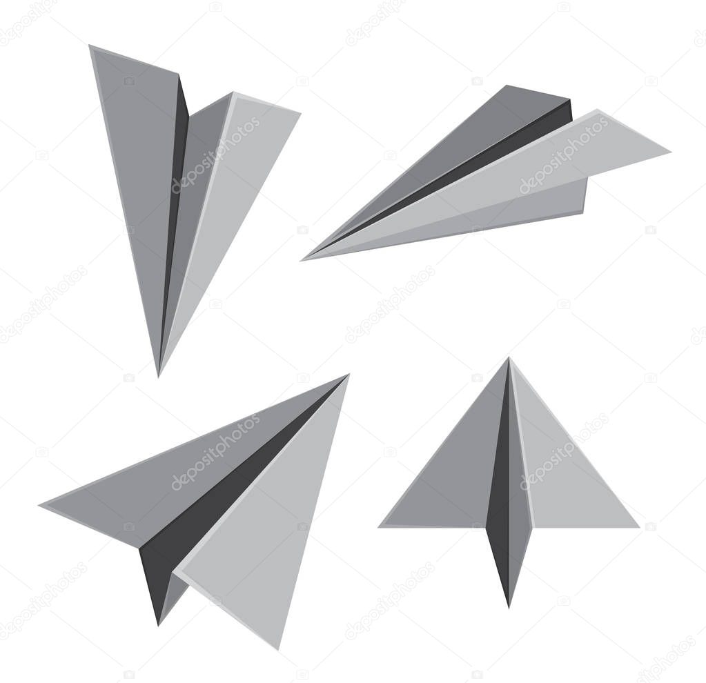 Paper plane.  illustration .