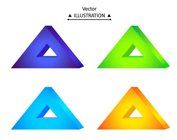 Conjunto de logotipo triangular — Fotografia de Stock