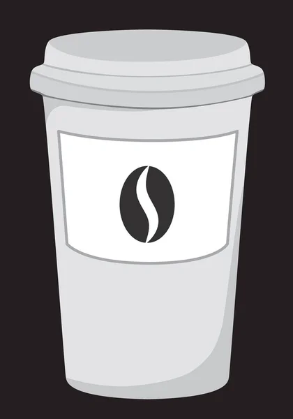 Tasse à café en plastique avec chaud  . — Photo
