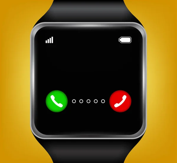Relojes inteligentes aceptando una llamada entrante — Foto de Stock