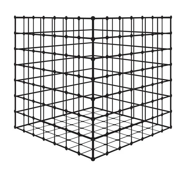 Абстрактний квадрат з сіткою . — стокове фото