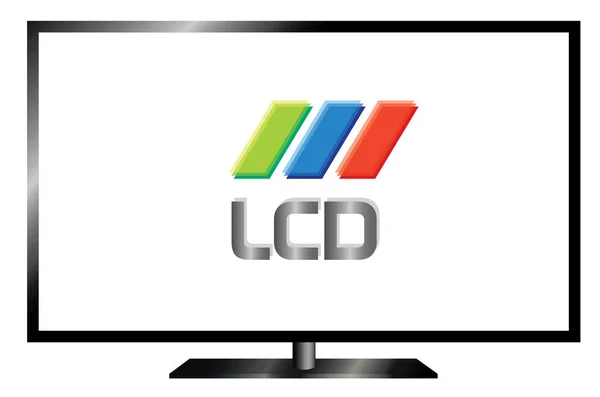 LCD-Fernseher mit Flachbildschirm, Plasma realistisch . — Stockfoto