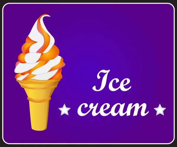 Ice cream vintage retro label — Stock Photo, Image