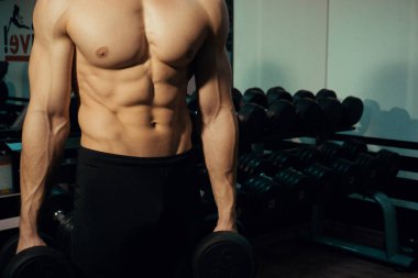 Yakın çekim, bir spor salonu vücut mans