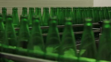 Konveyör bant şişeleme bira için cam şişe ile.