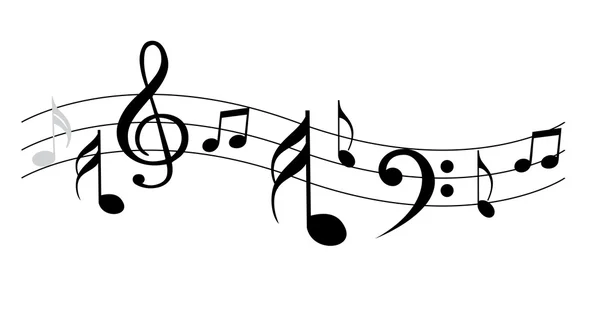 Музыкальные ноты с песнями — стоковый вектор
