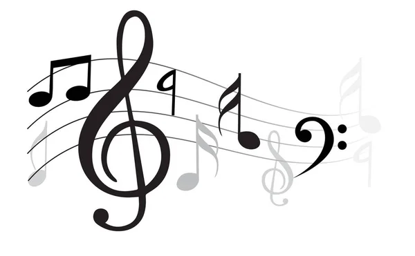 Музыкальный дизайн нот — стоковый вектор