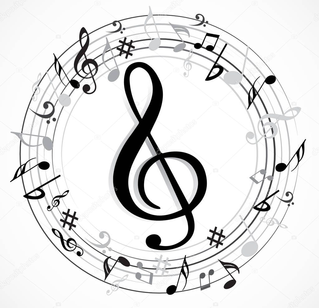 Music Note with Symbols