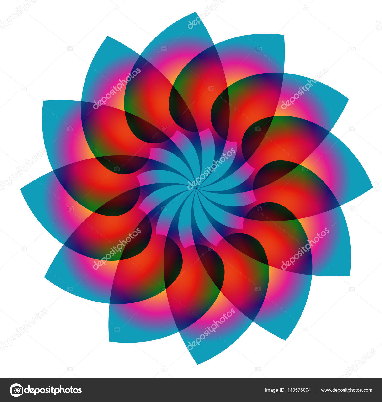 Disegno del fiore colorato sfondo di colore bianco — Vettoriali di lahiruudara