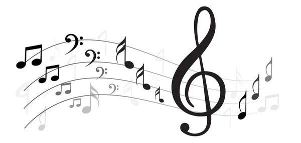 Музыкальный дизайн нот — стоковый вектор