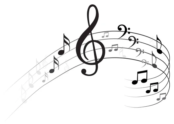 Design della nota musicale — Vettoriale Stock
