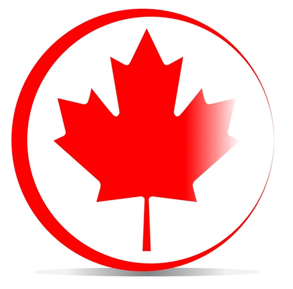 Het pictogram van de vlag van creatieve Canada — Stockvector