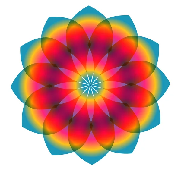 Icono de flor colorido — Vector de stock