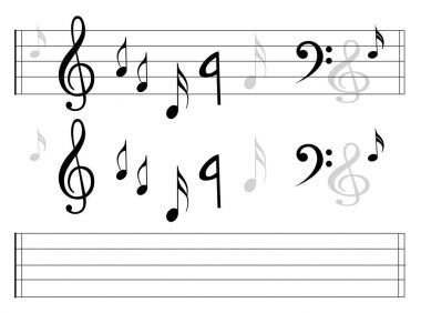 müzik Not arka planı