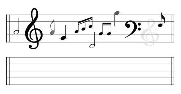 Note de musique fond — Image vectorielle