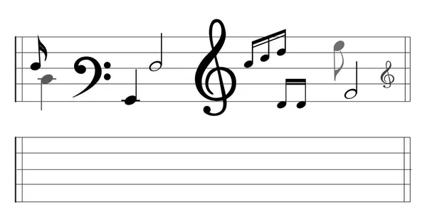 Note de musique fond — Image vectorielle
