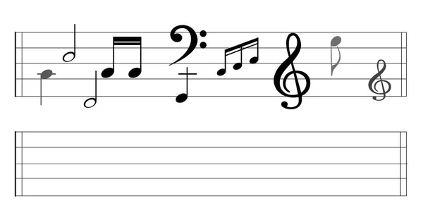 Музика записку фоні — стоковий вектор