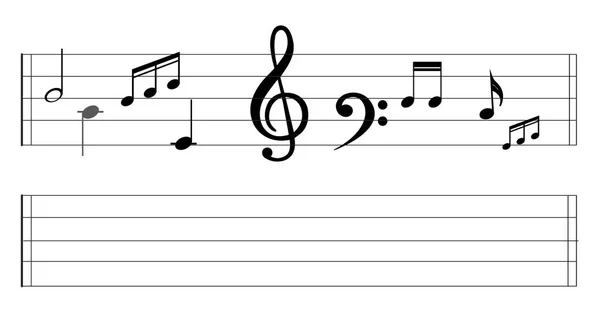 Note de musique fond — Image vectorielle