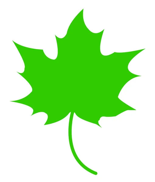 Green maple leaf — Stock Vector