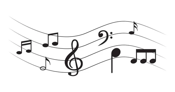 Design della nota musicale — Vettoriale Stock