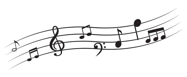 Музыкальная нота с музыкой
