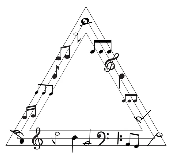 Nota musical com símbolos musicais — Vetor de Stock