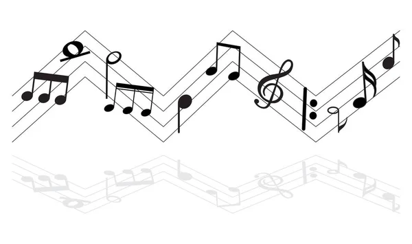 Note musicale avec symboles musicaux — Image vectorielle