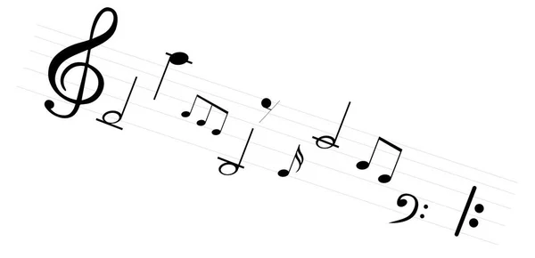 Note de musique fond — Image vectorielle