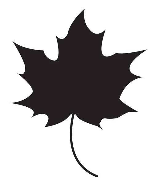 Maple Leaf Icon Black Color — Stock Vector
