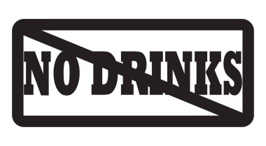 Herhangi bir içki simge siyah ve beyaz