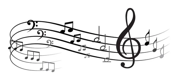 Nota musical con diferentes símbolos — Archivo Imágenes Vectoriales