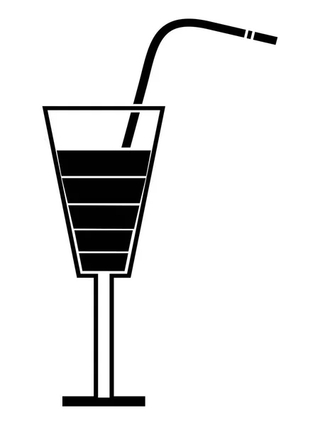 Drink Juice Icon Black White — Stock Vector