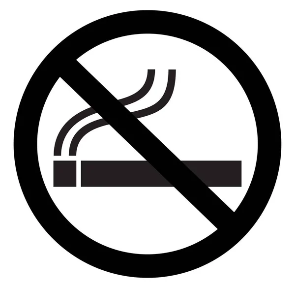 Geen teken van roken op witte achtergrond — Stockvector