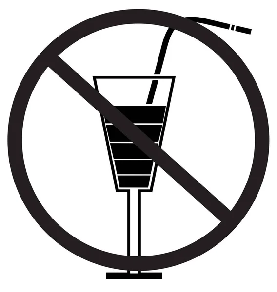 No drinking symbol in white background — Stock Vector
