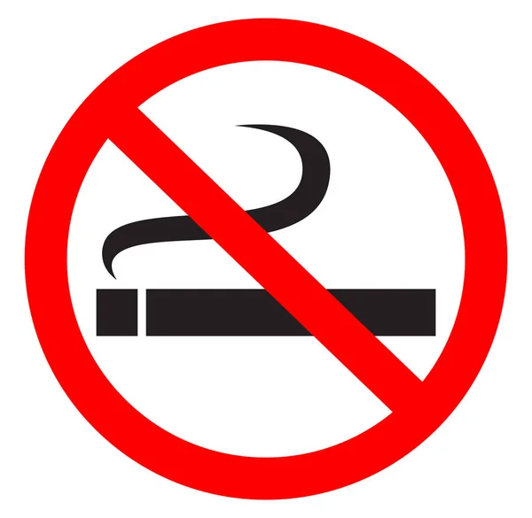 Signo de no fumar en fondo blanco — Archivo Imágenes Vectoriales