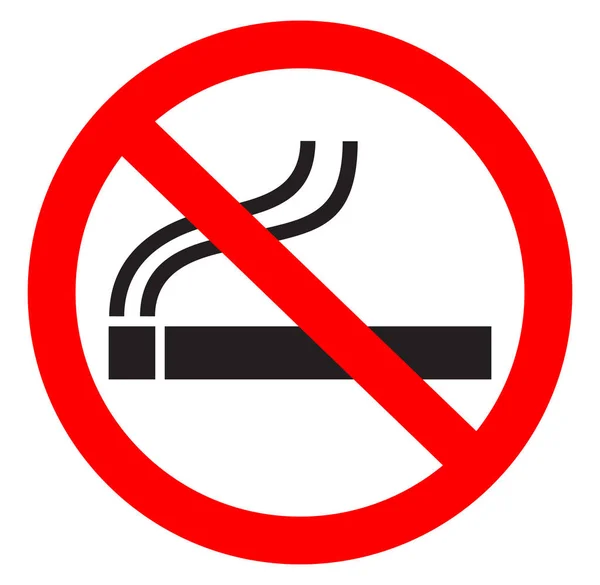 No smoking sign in white background — Stock Vector