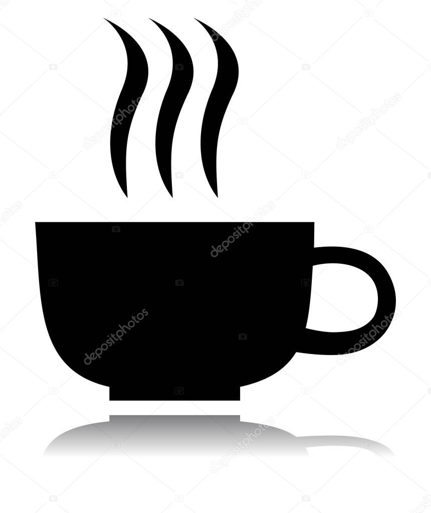 Tea cup silhouette
