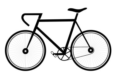 Siyah renk ile Bisiklet simgesi