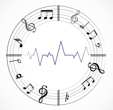 Müzik Not ile farklı müzik simgeleri