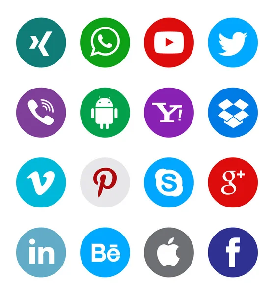 Social Media Icon Collection — Stock Vector