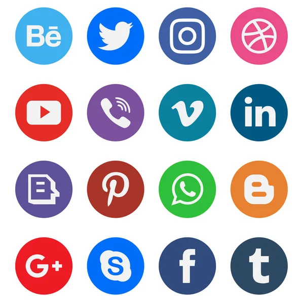 Social Media Icon Collection — Stock Vector